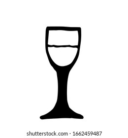 
Vector illustration.Close-up of abstract wineglass on a white background.