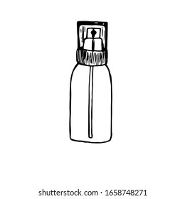 
Vector illustration.Close-up of container for cosmetics on a white isolated background.