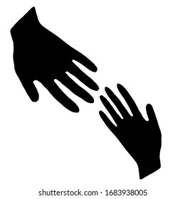 Vector Illustrationcloseup Hands That Stretch Each Stock Vector ...