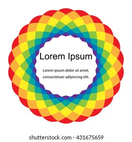 Vector Illustration.Colorful Mosaic  Circle. Template for Visiting Cards, Labels, Fliers, Banners, Badges, Posters, Stickers and Advertising Actions.Abstract Background