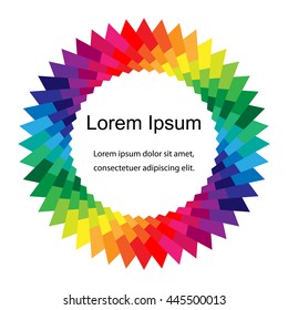Vector Illustration.Colorful Tessellation Circle. Template for Visiting Cards, Labels, Fliers, Banners, Badges, Posters, Stickers and Advertising Actions.