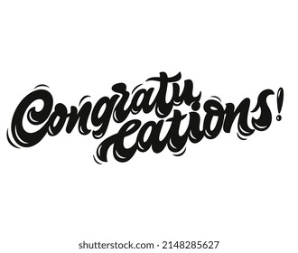 Vector illustration.Congratulations typography vector design. Design template for birthday celebration.