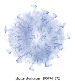 Vektorgrafik, Covid-19-Virus Pathogen auf weißem Hintergrund