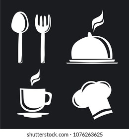 Vector illustrationf set of a icon restaurant