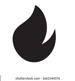 Ilustración vectorial.Icono de llama de fuego aislado en fondo blanco. Concepto energético. Perfecto para página web, aplicación móvil, diseño de juegos, insignia, afiche, portada, impresión, volante, y estilo plano.