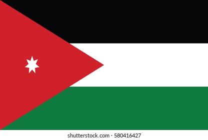 vector illustration,Flag of Jordan
