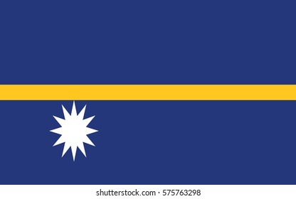 vector illustration,Flag of Nauru