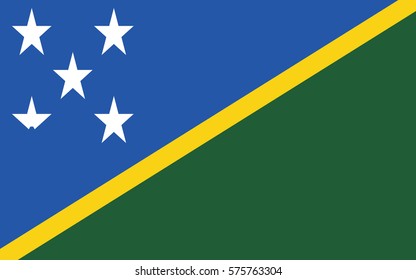 vector illustration,Flag of the Solomon Islands
