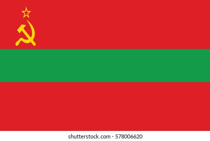 vector illustration,Flag of Transnistria