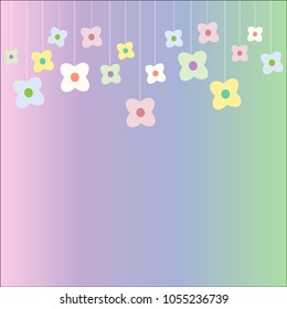Vector illustration.flower pastel background and text space