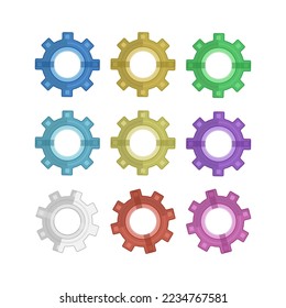 Vector Illustration.Gear icon, Gear Settings symbol, and cogwheel, flat design style