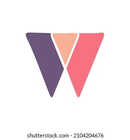 ilustración vectorial.diseño geométrico con una forma similar a la letra W