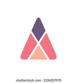 ilustración vectorial.diseño geométrico con una forma similar a la letra A