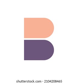 vector illustration.geometric design with a shape resembling the letter B