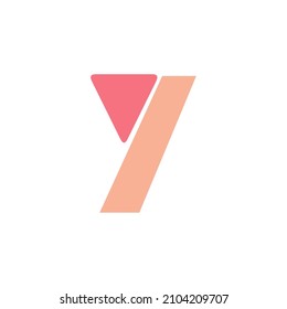 vector illustration.geometric design with a shape resembling the letter Y