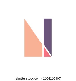 ilustración vectorial.diseño geométrico con una forma similar a la letra N