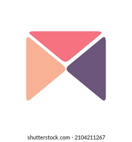 ilustración vectorial.diseño geométrico con una forma similar a la letra M