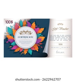 Vector illustration.gift voucher for a person for a service, product, procedure