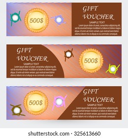 Vector illustration,Gift voucher template