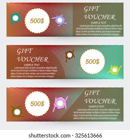 Vector illustration,Gift voucher template