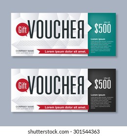 Vector Illustration,Gift Voucher Template With Clean And Modern Pattern.