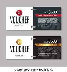 Vector illustration,Gift voucher template with clean and modern pattern.