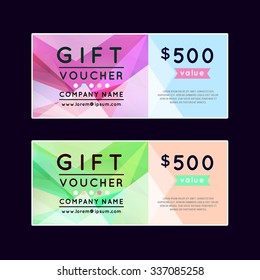 Vector Illustrationgift Voucher Template Clean Modern Stock Vector ...