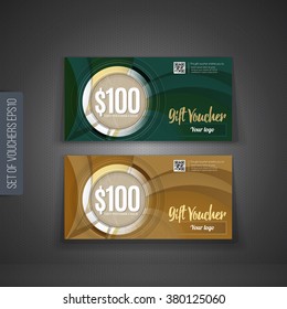 Vector illustration,Gift voucher template with clean and modern pattern.
