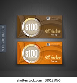 Vector illustration,Gift voucher template with clean and modern pattern.