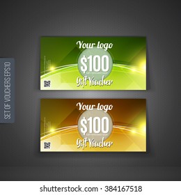 Vector illustration,Gift voucher template with clean and modern design