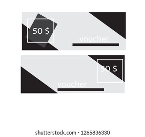 Vector illustration,Gift voucher template with colorful pattern,