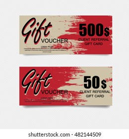 Vector illustration,Gift voucher template with colorful pattern,cute gift voucher certificate coupon design template