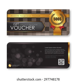 Vector illustration,Gift voucher template with premium pattern.