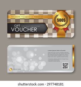 Vector illustration,Gift voucher template with premium pattern.