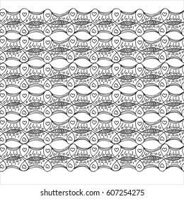 Vector illustration.Hand-drawn.Seamless doodling style pattern.Isolated on white background