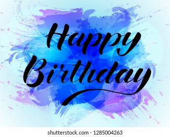 Vector Illustrationhappy Birthday Lettering White Letters Stock Vector ...