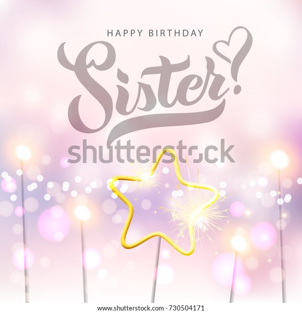 Download Vector Illustrationhappy Birthday Sister Typography Vector ...