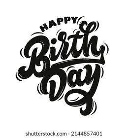 Vector illustration.Happy Birthday To You typography vector design for greeting cards and poster with balloon, confetti, cake, design template for birthday celebration.