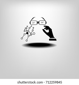 Vector illustration,Human cooperate with ai ,Logo technology vector.