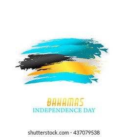 vector illustration,Independence day of bahamas.