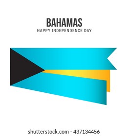 Vector illustration,independence day of bahamas.