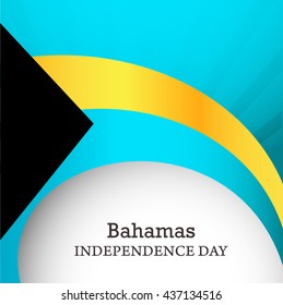 Vector illustration,independence day of bahamas.