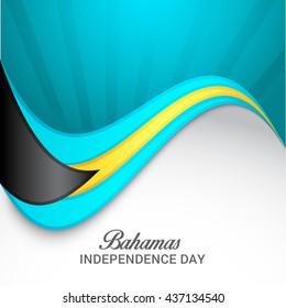 Vector illustration,independence day of bahamas.