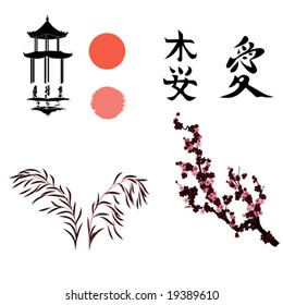 vector illustration"Japanese elements"