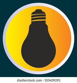Vector Illustration-Lamp or bulb line icon 