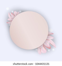 Vector illustration.Luxury label for various products in pastel colors.