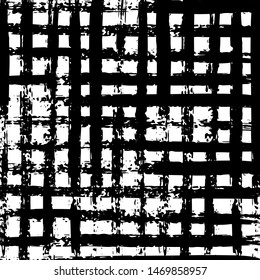 Vector illustration.Modern background of black and white geometrical strokes.Grungy hand drawn elements for your design