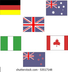 Vector illustration-national flags