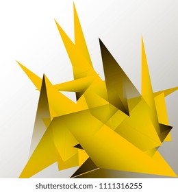 Vector Illustration.Polygon Geometry Background. Abstract Polygonal Geometric Shape.explosion. dimensional technology element with wireframe.