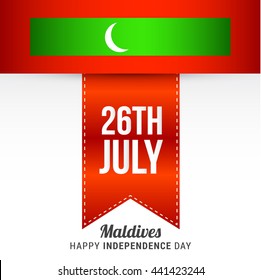 Vector illustration,poster or banner for independence day of maldives.
